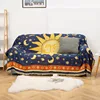 American Country Retro Jacquard Woven Blanket Sun Moon God Sofa Throw Dust-proof Cushion Carpet Cushion Textile Dropshipping 2