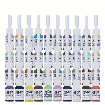 Dragon Color tattoo ink set, professional tattoo pigment set, long-lasting tattoo painting supplies, body art