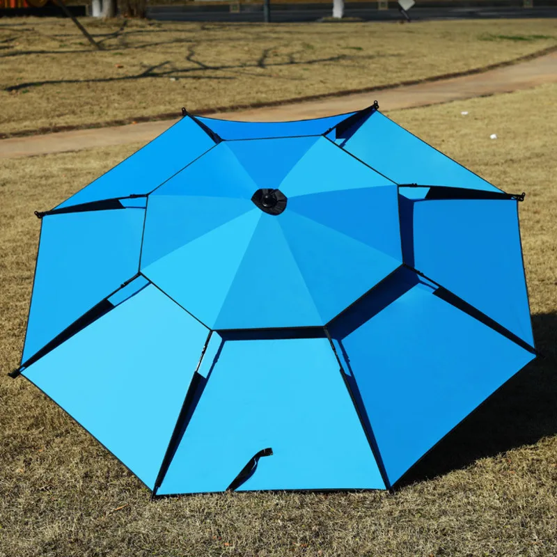 1.8-2.6M Fishing Umbrella Outdoor Folding Fishing Parasol Sun Protection Camping Umbrella Adjustable Beach Garden Big Parasol