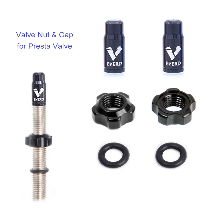 Bicycle tire valve cap 1~16sets tubeless Presta valve screw dustproof covers fixed washer for MTB road bicycle