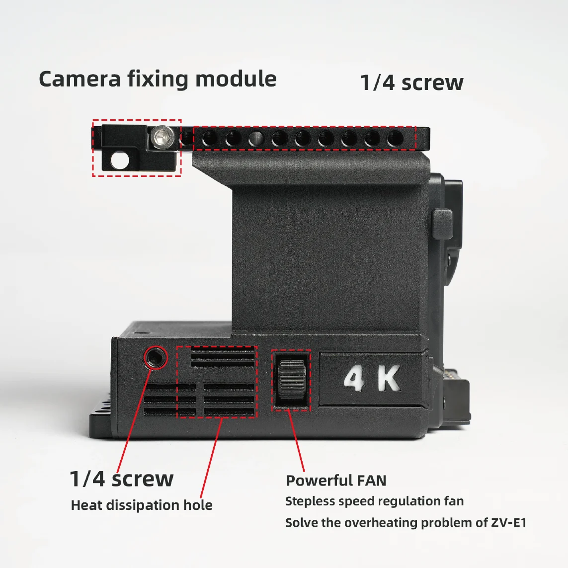Sony ZV-E1 Camera Cage Cooler, Cinema Camera Kit & V-Mount Battery Expansion e1