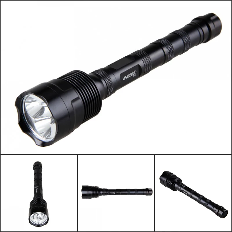 Description Picture 3 of itemTactical Red Beam Flashlight 3x R5 LED Torch Powerful Night Hunting Light with Rifle Scope Mount Power by 3*18650 Battery