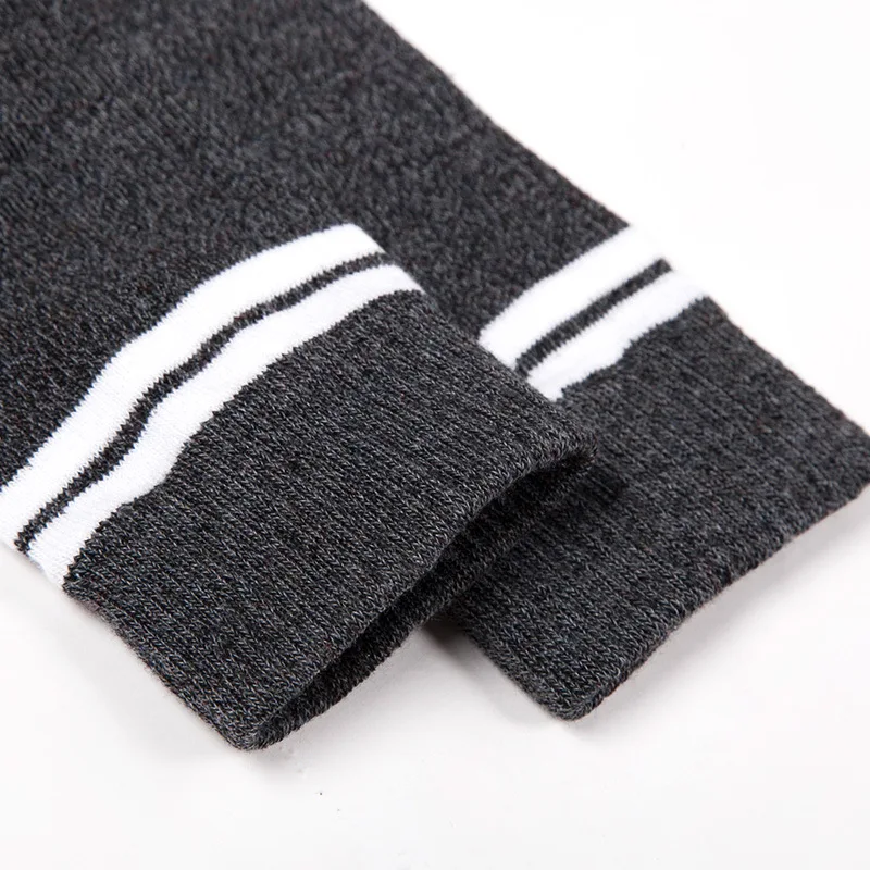 5 Pairs Mid-Calf Five Fingers Socks Autumn Winter Thick Warm Cotton Sock Japanese Style Fashion Striped Deodorant Sport Toe Sock