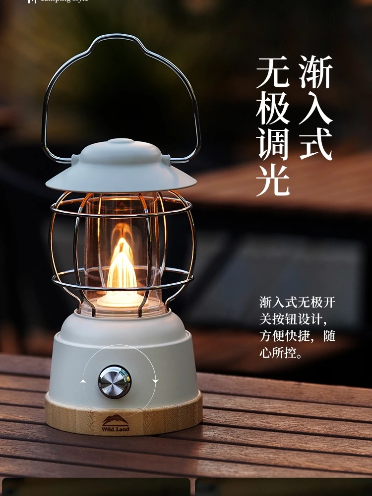 

Camping Light Outdoor Camping Charging Portable Atmosphere Light Retro Sky Curtain Tent Light Horse Lantern