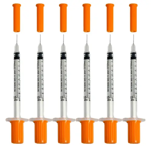 100pcs 1ml/cc Disposable Sterile Orange Insulin Syringe With 30G 8mm Needle Individually Packed for Feeding Pets - Image 5