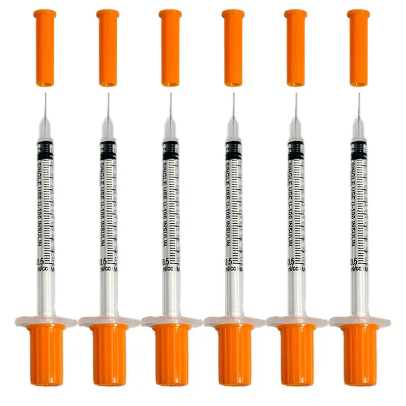 100pcs 1ml/cc Disposable Sterile Orange Insulin Syringe With 30G 8mm Needle Individually Packed for Feeding Pets - Image 5