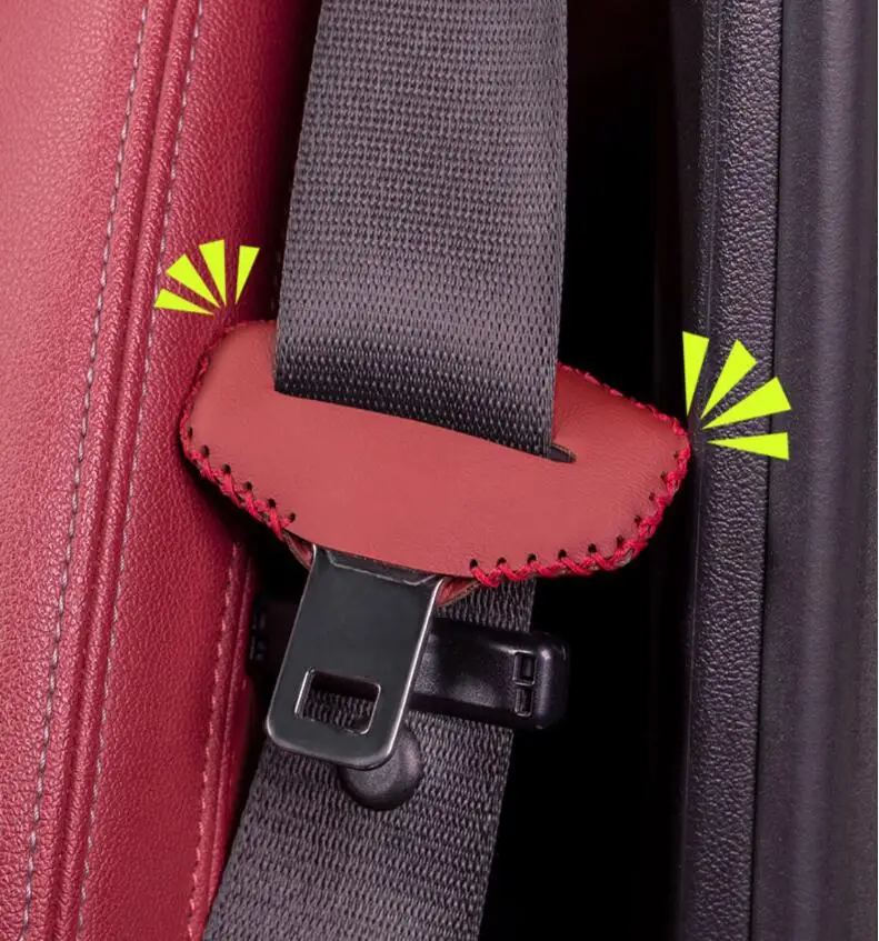 

Leather Car Safety Belt Buckle Covers Seat Belt Clip For Toyota Camry Corolla Auris CHR RAV4 Prado Yaris Land Cruser Accessories