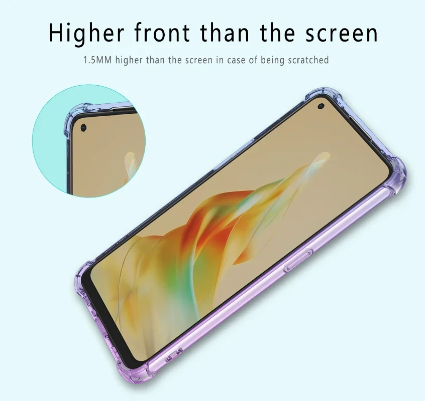 Shockproof Gradient Airbag TPU Phone Case Protective Cover