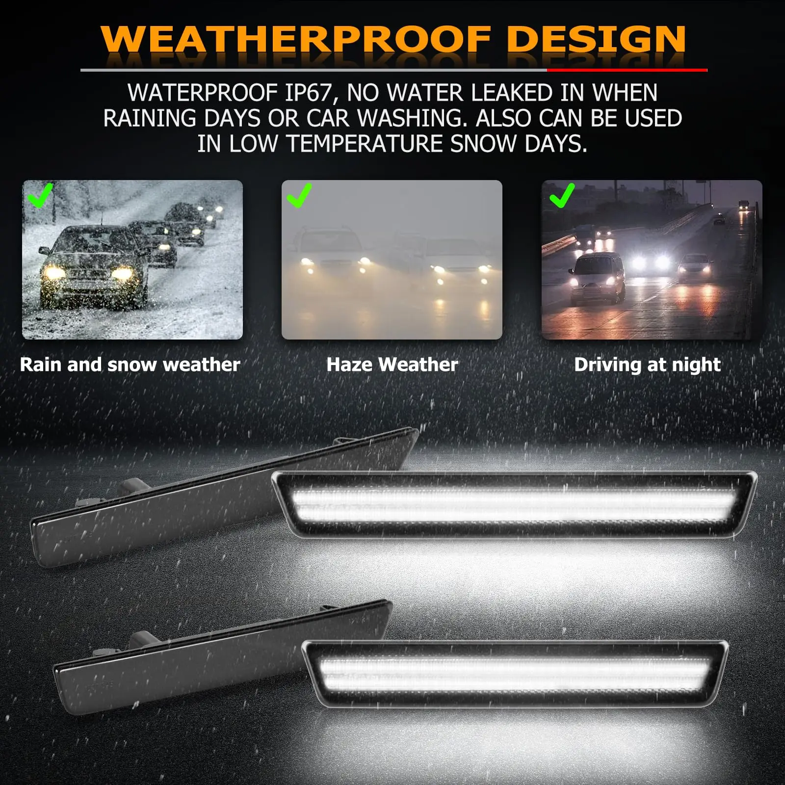 For Dodge Challenger 2015 2016 2017 2018 2019 2020 2021 2022 2023 Auto  Front Rear LED Side Marker Light Lamps - AliExpress