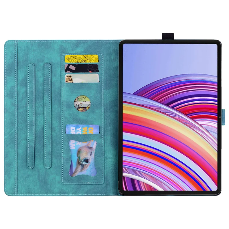 Elegant 11'' Protective Magnetic Flip Tablet Case with Pen - Cat Design