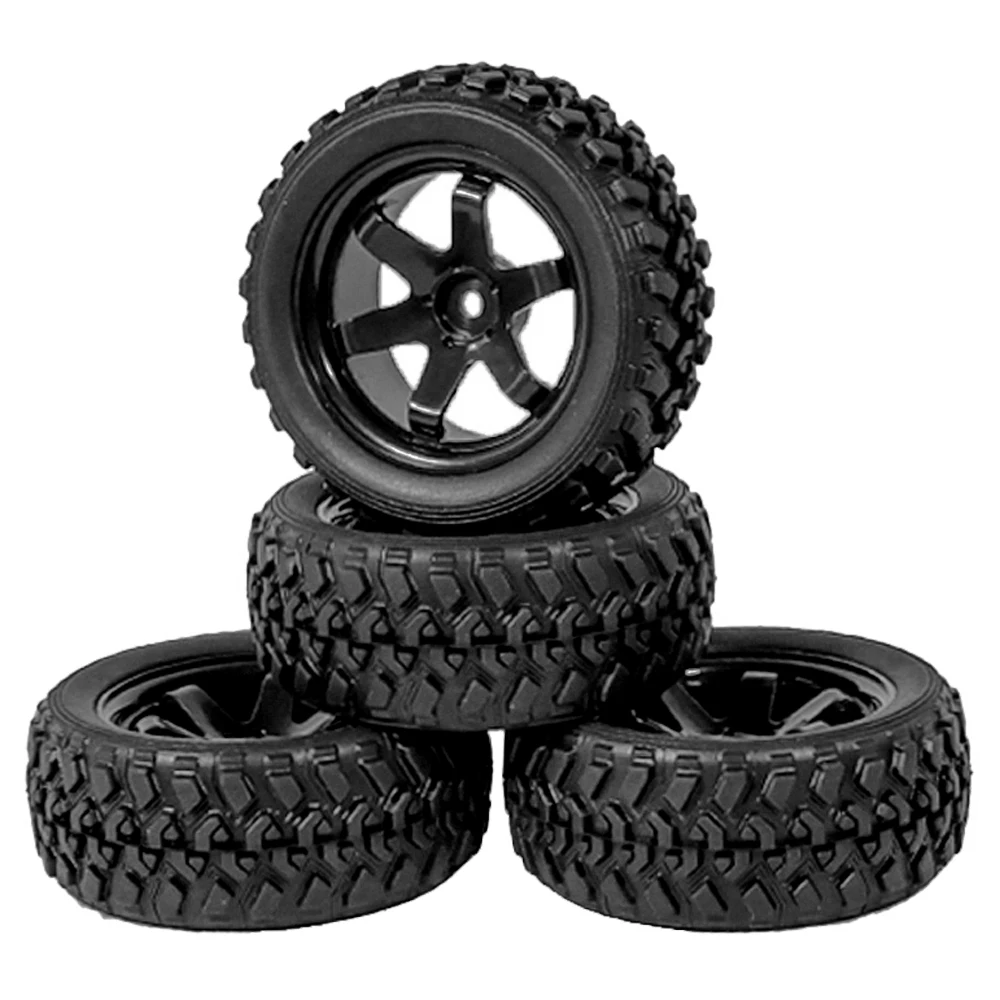 

4PCS 1:10 Rally Tires On Road Wheel 75mm Rubber Tyre 12mm Hexagonal for 1/10 RC Traxxas Trx4 Tamiya HSP Kyosho Axial SCX10 RC4WD