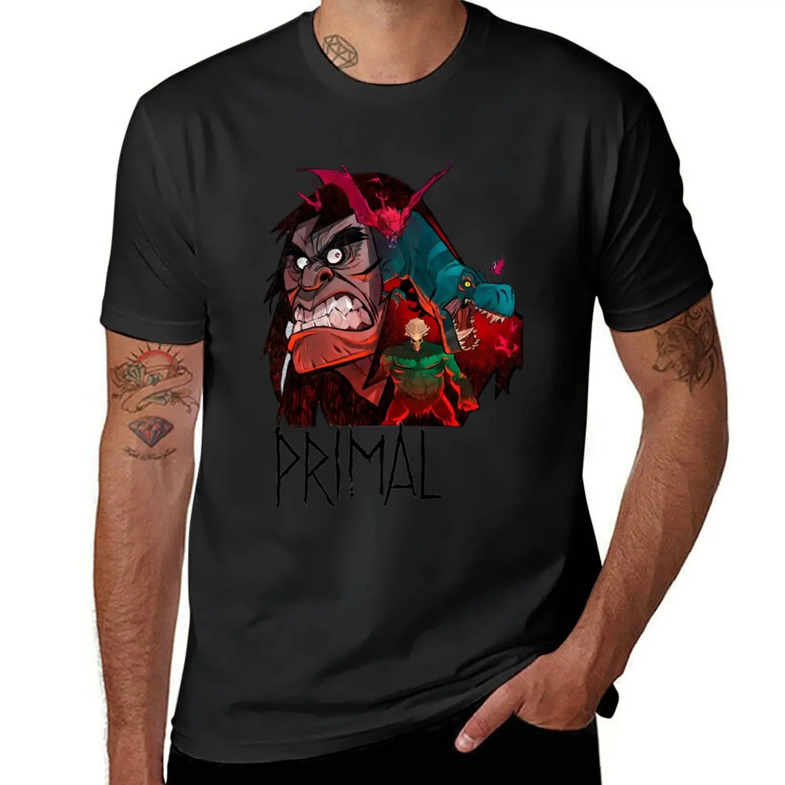 Genndy Tartakovsky Primal T-Shirt anime hippie clothes new edition funny t shirts for men