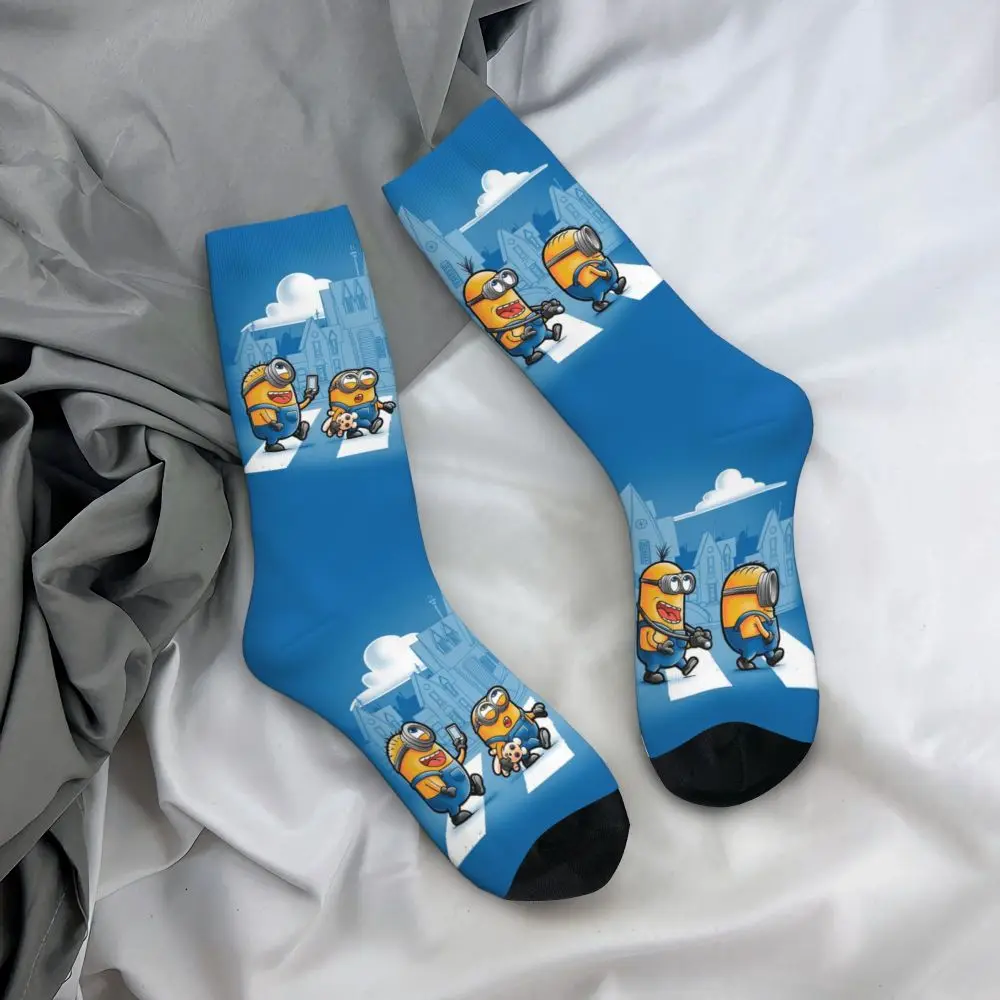 Custom Cool Print M- Minions Cartoon Socks for Women Men Stretchy Summer Autumn Winter M- Minions Bananas Crew Socks 178 S7a65c28f383e4937a34c7a59b3963497V
