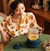 Health Cup Glass Electric Kettle 600ml Anti-dry Fast Boiling Kettle Health Preserving Pot Household Office Retro Thermo Teapot 4
