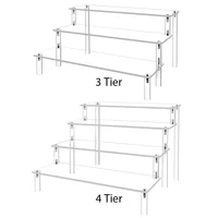 Acrylic Display Risers Clear 4 Tier Perfume Display Holder 30CM Toys Retail Display Rack Jewelry Rack for Decorating/Organizing 1