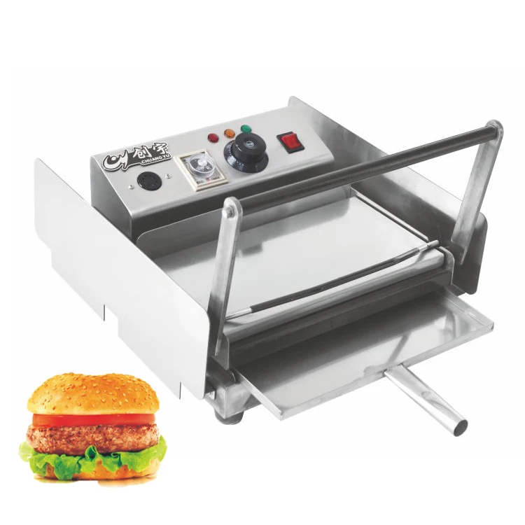 Fast Food Double Layer Burger Bread Toaster Maker Machine