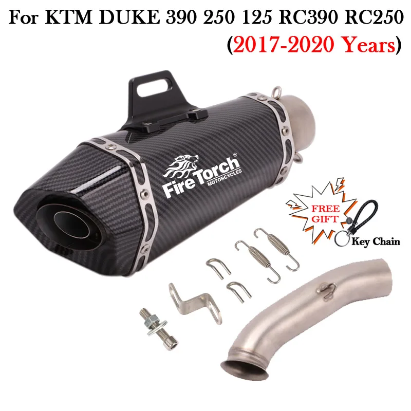 Slip on For KTM DUKE 390 250 125 RC390 RC250 2017 - 2020 Motorcycle Exhaust Modify Muffler Escape Moto Silencer Middle Link Pipe - Image 5