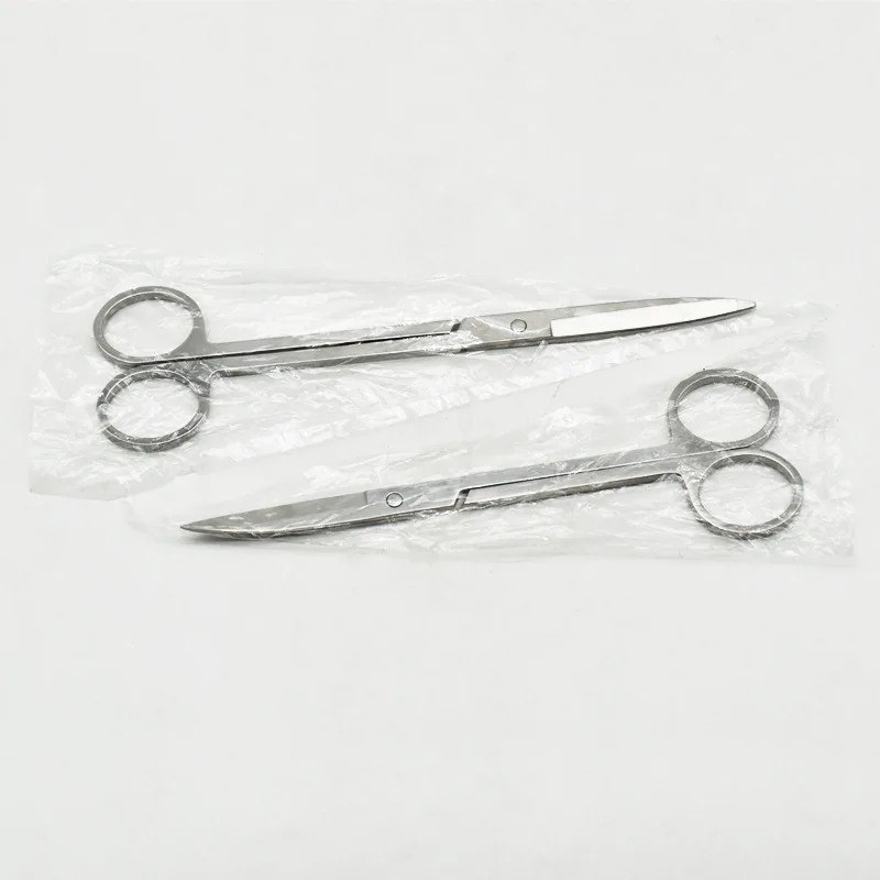 14cm/16cm/18cm Stainless Steel Surgical Scissors Straight Curved Tip Head Scissors Forceps Medical Tools for Dental Clinic 2