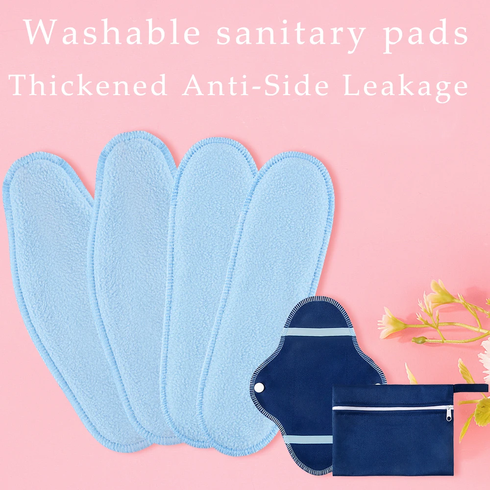 Washable Sanitary Pad Set Reusable Maternity Menstrual Pads Super Absorbent Sanitary Napkin For Women Lady 8PCS sanitary pads