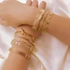 Stainless Steel Bangles Bracelet for Women Luxury Gold Color Cuff Bracelet Femme Fashion Wedding Jewelry Valentines Day Gift 1