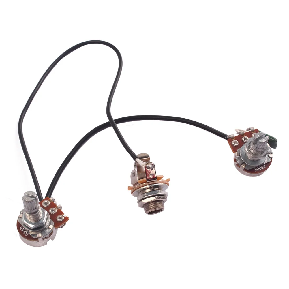 

3pcs A250K B50OK Potentiometer Splined Pot Electric Guitar Bass Effect Amp Tone Volume Shaft Parts 1V1T GU232