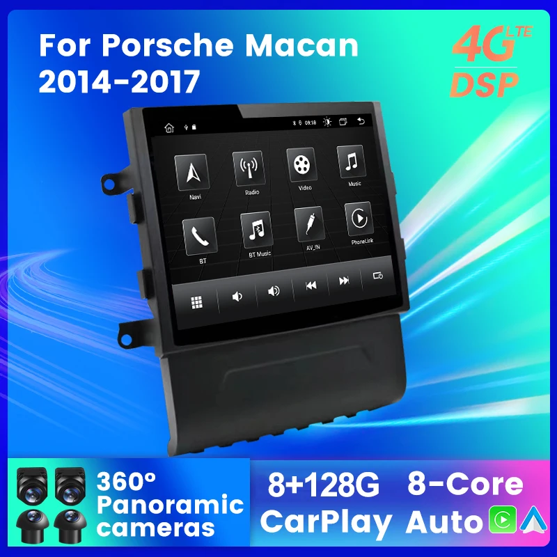 

8,4 дюймовая Система Android автомобильное радио стерео для Porsche Macan2014-2017 мультимедийная навигация GPS беспроводной Carplay Авто BT 4G + WIFI
