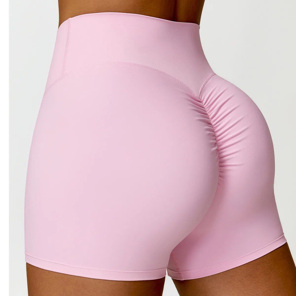 

NCLAGEN Women Yoga Shorts High Waist Tight Hip Lifting Running Fitness Tight Sports Shorts Breathable Gym Booty Scrunch Leggings