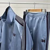 2025ss Aky Blue AWGE Knitted Stripes Track Jacket Men Women 1:1 Butterfly Embroidery Casual Jackets With Tags 4