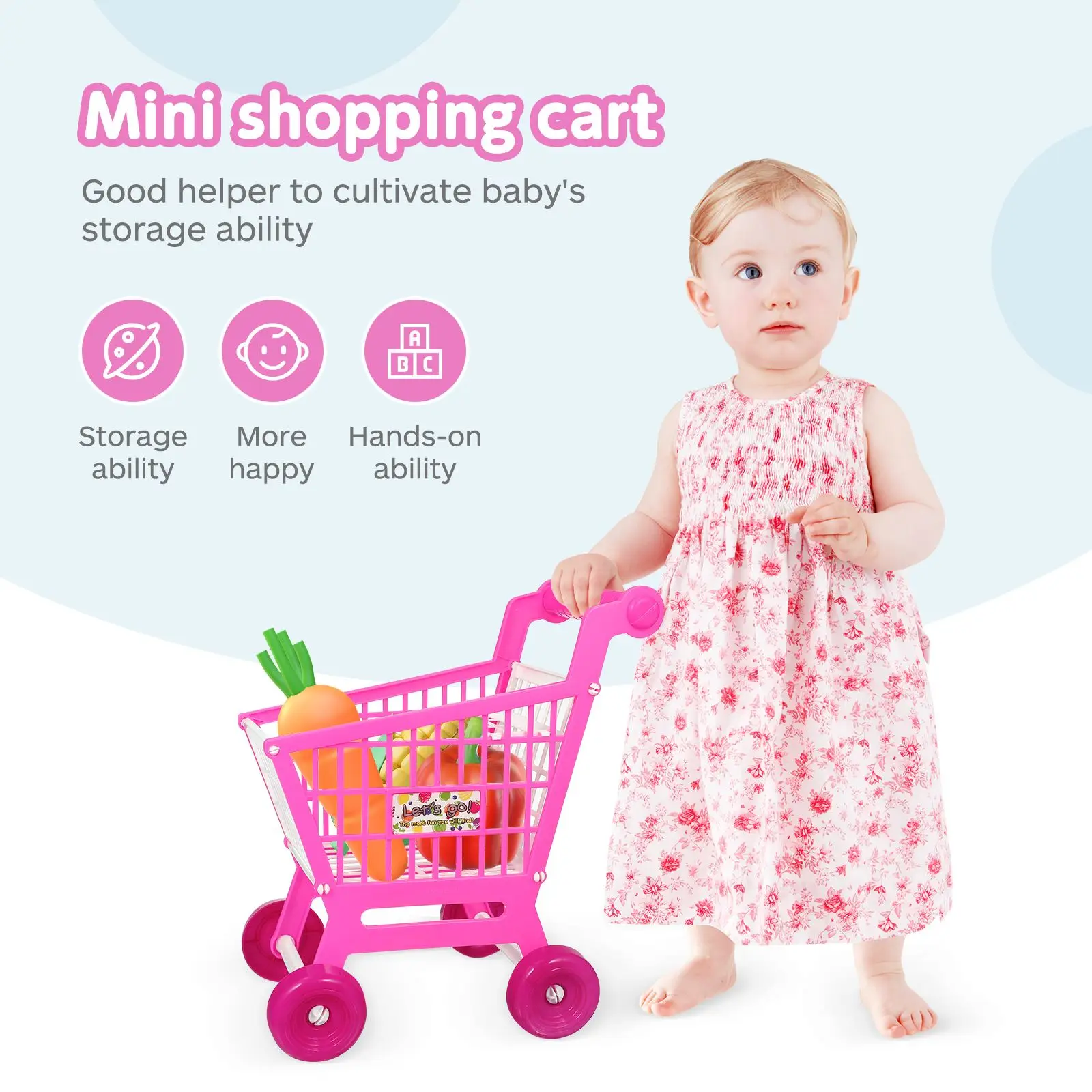 Simulation Shopping Cart Toy Grocery For Toddler Supermarket Kid Toddlers Kids Baby Stroller Simulation Shopping Cart Toy 6