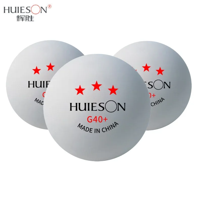 Pelotas De Tenis De Mesa DHS D40+ 3 Estrellas - Pack De 10, ABS, Aprobadas Por La ITTF Para Competición