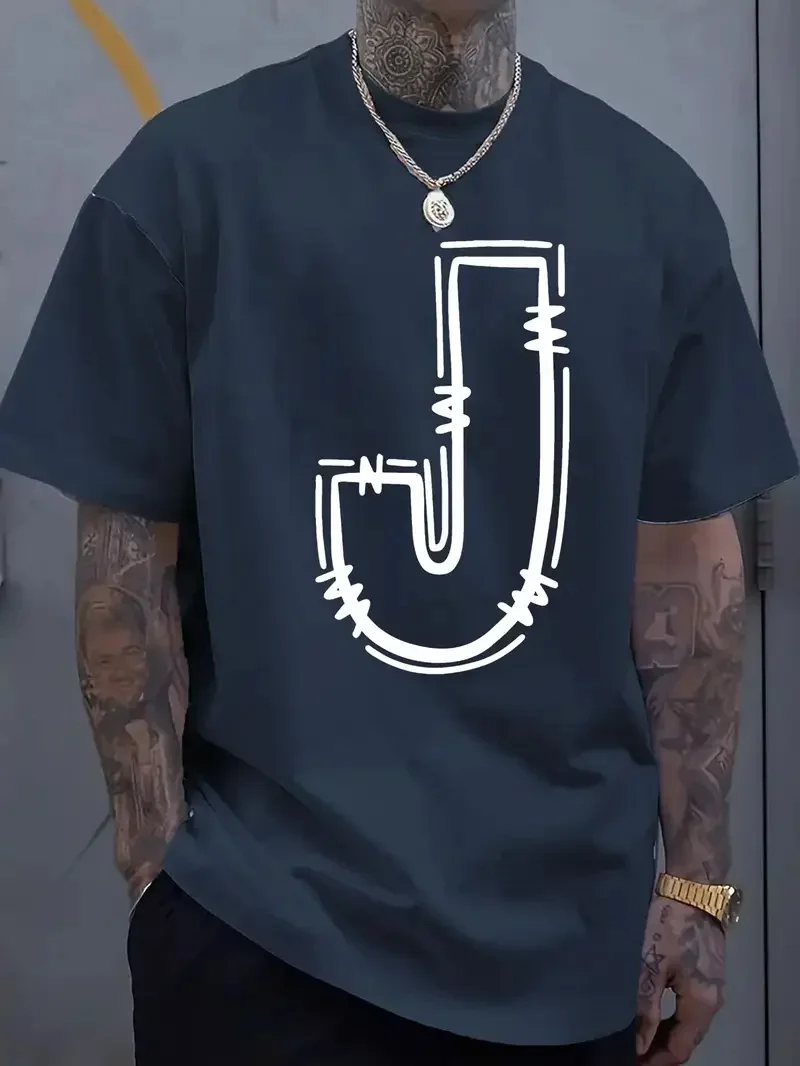 Cotton Short Sleeve Mens T Shirt Casual Summer Top