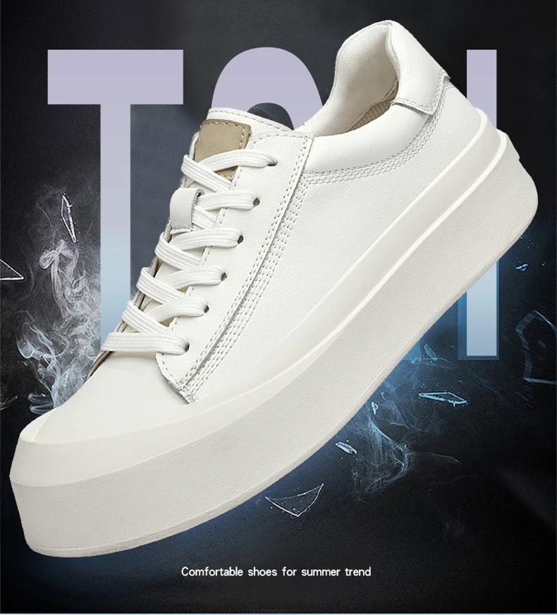Männer Rindsleder Versteckte Aufzug Turnschuhe 5 cm Höhe Erhöhen Dicke Sohle Plattform Anti-Kollision Kappe Weiche Bequeme Casual Schuhe – Detail 10