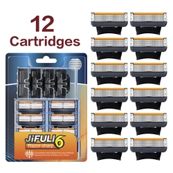 Unisex Safety Shaver with Replaceable 6 - Layer Stainless Steel Blades (12 Pcs Blades)