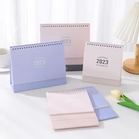 1 Pc 2023 Simple Solid Color Medium Large Students Office Desk Calendar Time Management Planner Desktop