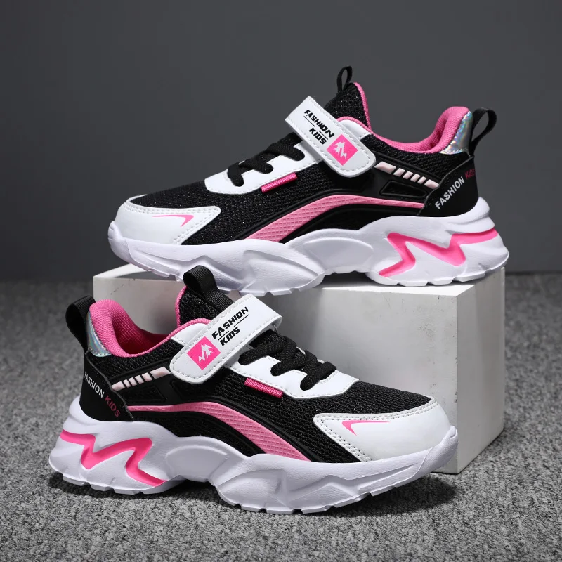 

Spring Children's Fashion Sneakers Girls Sports Shoes Mesh Breathable Running Shoes L;ightweight Kids Walking Sneakers for Girl