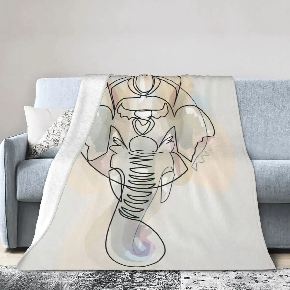 

Однолинейное одеяло для кровати Ganesh, покрывала для кровати, Роскошное Одеяло, фланелевое одеяло, одеяло с кондиционированием воздуха