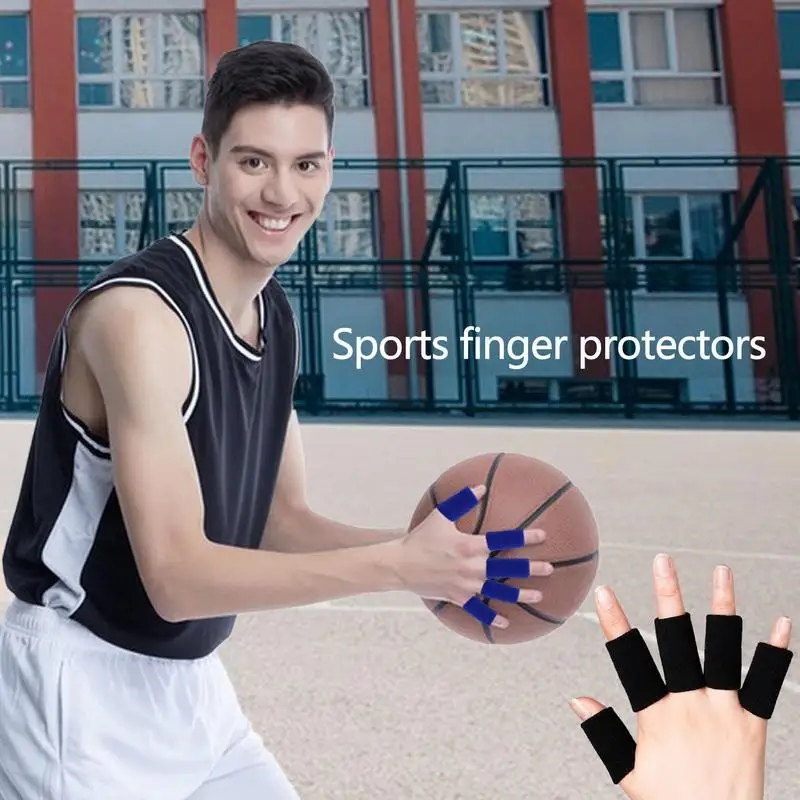 

Trigger Finger Finger Support Brace 10pcs Stabilize Joints Elastic Finger Guard Improve Grip For Trigger Finger Basketball