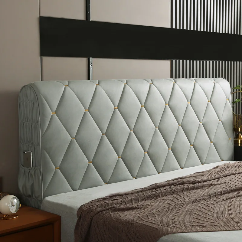 Bed Headboard Warm Velvet All Inclusive Bed Backrest