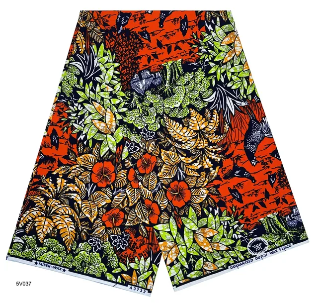 African Fabric Wholesale 6 Yards Wax Prints For Dress Sewing 5