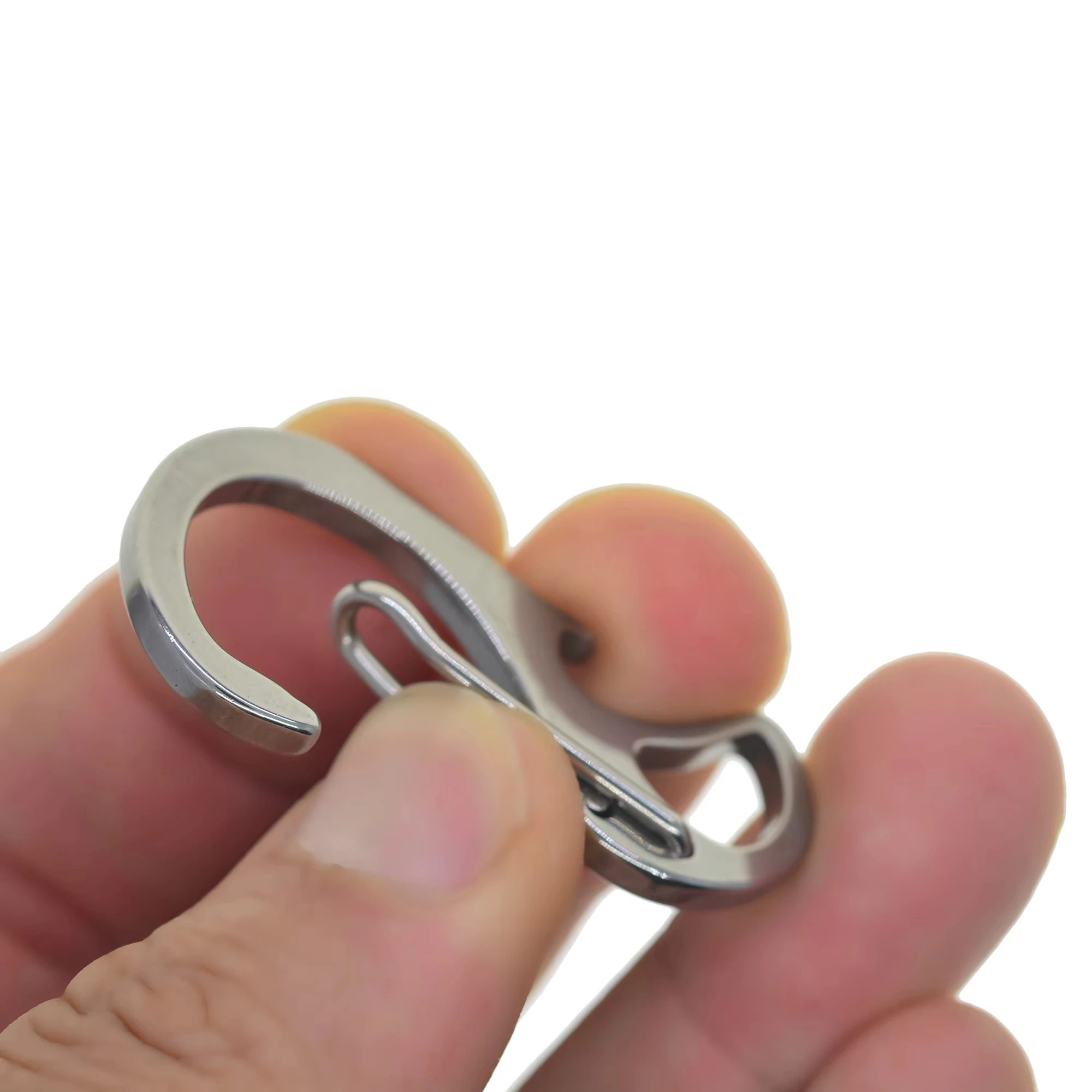 1-10Pcs Stainless Steel Multifunctional D-buckle Mountaineering Backpack Spring Hook Buckle Bottle Opener Anti-loss Keychain