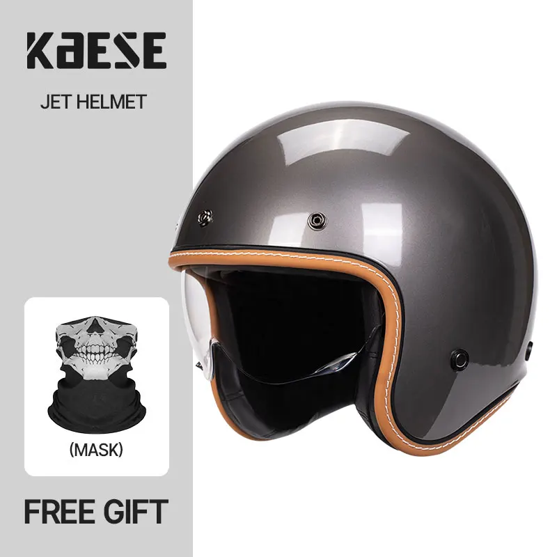 2024 Professional Metal Grey Open Face Casco Japan Technology Scooter Moto Riding Jet Casque Moto Casco