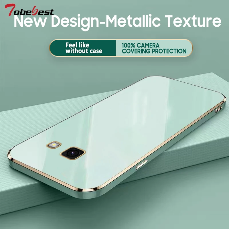 Luxury Square Plating Silicone Phone Case - Ultra Thin 360° Protection Soft Cover