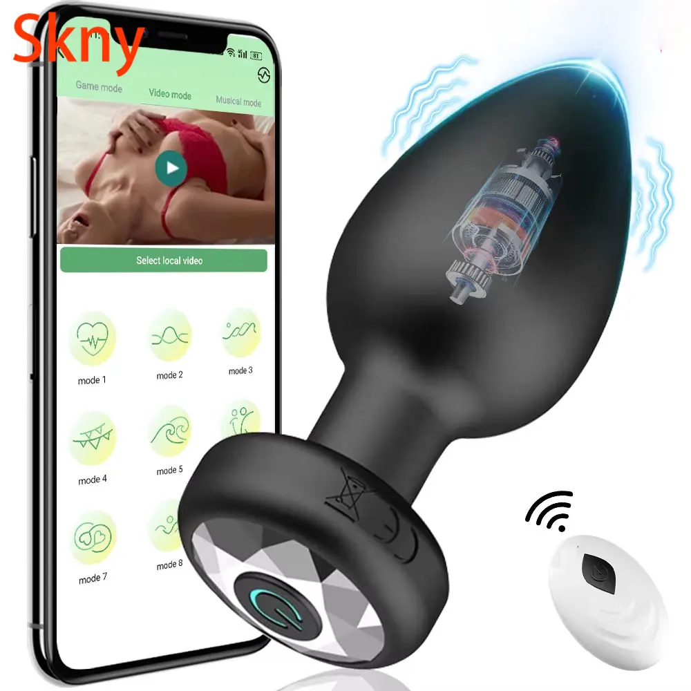APP Drahtlose Steuerung Anal Vibrator Butt Plug Männer Prostata-massagegerät Stimulator Weibliche Masturbator Erwachsene Sex Spielzeug für Frauen Homosexuell 18 1