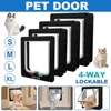 Cat Door for Windows, Pet Doors and Sliding Door, Safety Pet Door with 4 Way Lock, Weatherproof Cat Flap for Thin Door and Wall 3