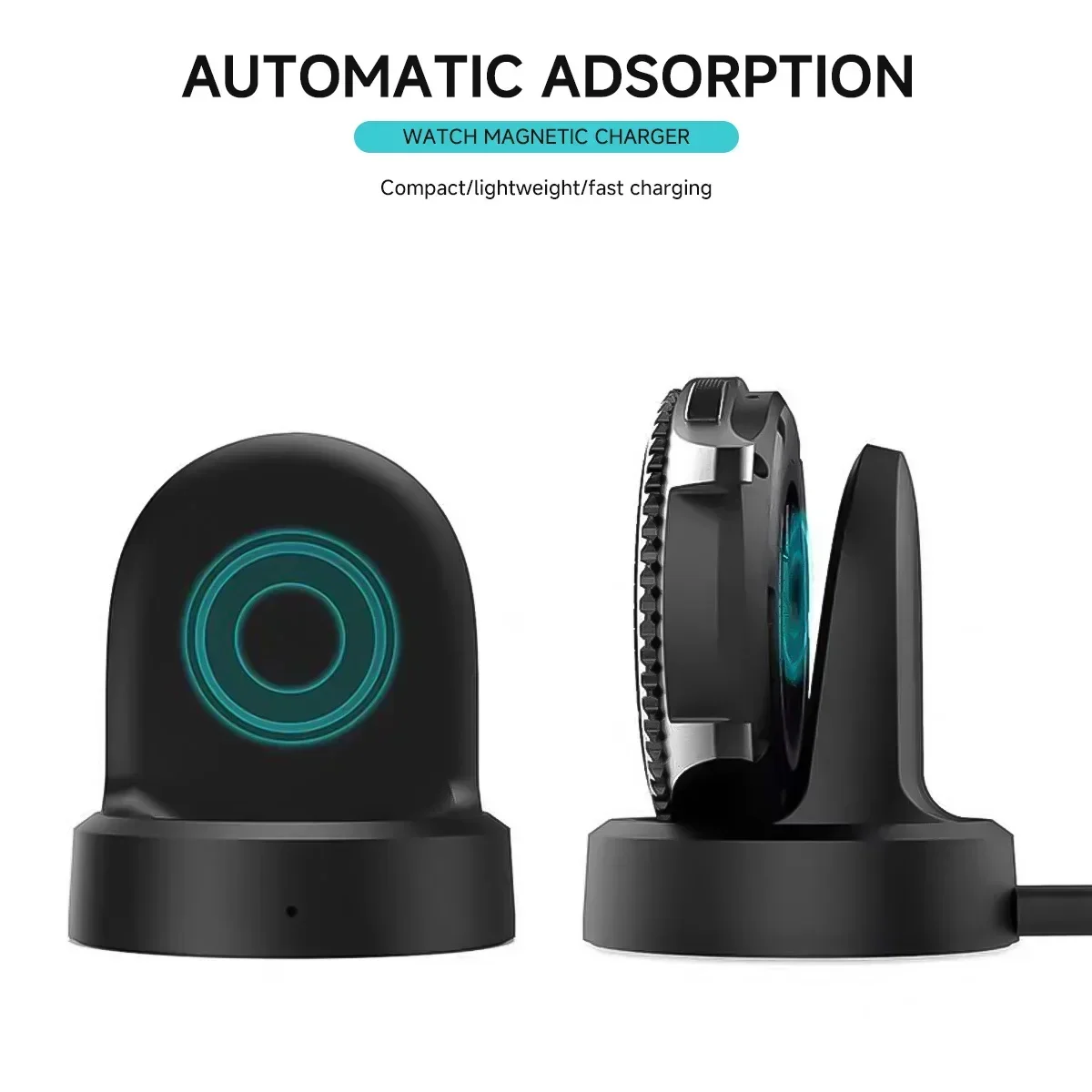 Silicone Charger Dock Holder Stand USB Cable For Samsung Galaxy Watch Ultra 47mm Watch 7 6 5 Classic