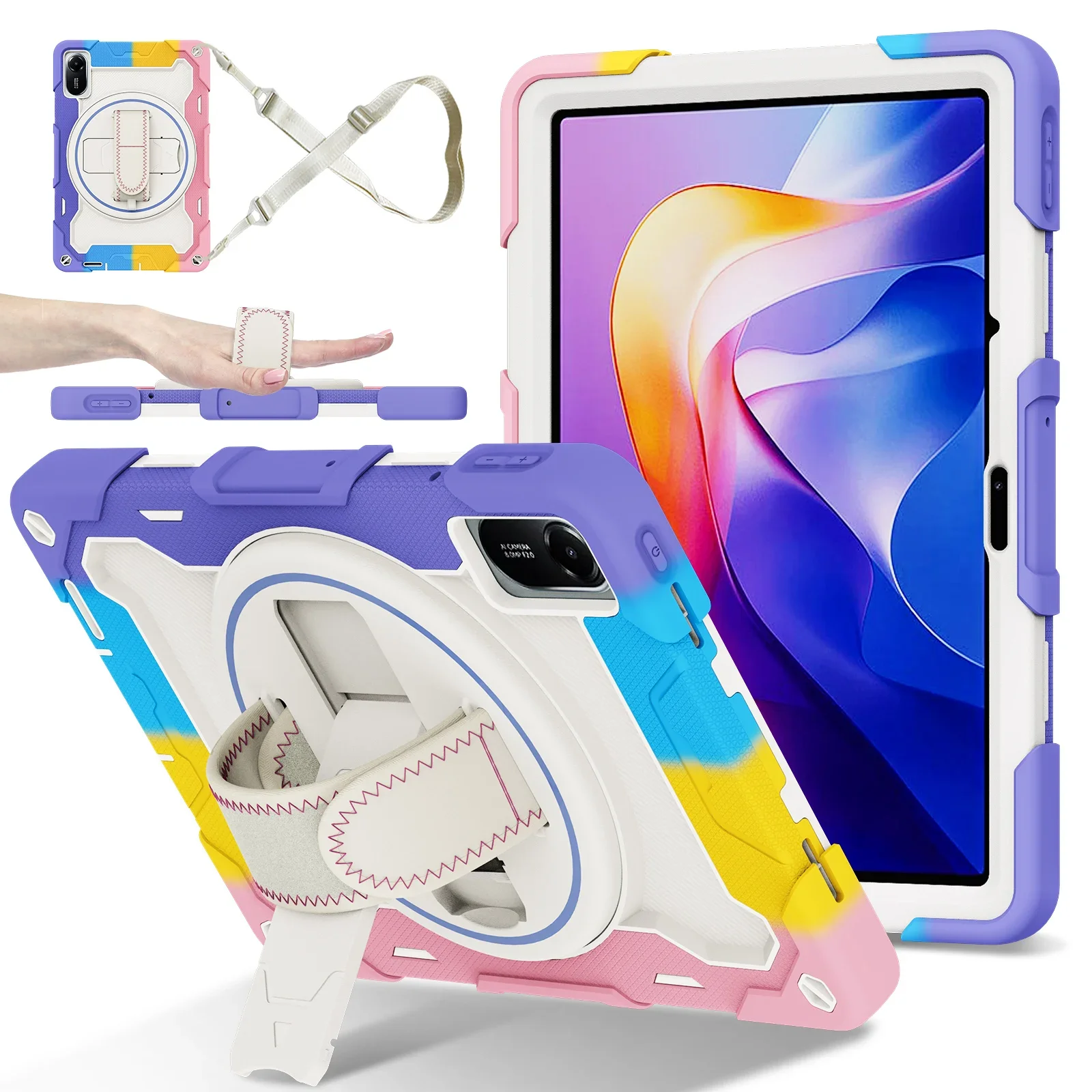 Ultra-Durable 360° Rotating Armor Stand Tablet Case