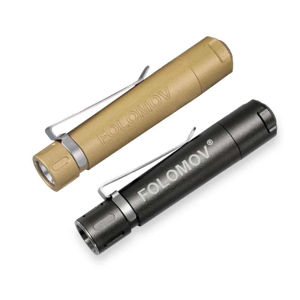 Folomov C1 EDC Lightweight LED Flashlight High Lumens 10440 Bettery ...