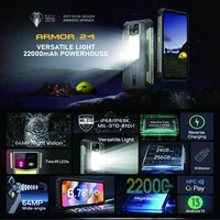 Ulefone Armor 24,NFC,24ГБ ОЗУ+ 256ГБ ПЗУ, 22000mAh,6.78",120Hz, 64MP Night Vision, Android 13,  глобальная версия 2
