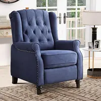 EBELLO Push Back Recliner Chair Fabric Lounge Armchair Pushback Recliner with Padded Seat for Living Room