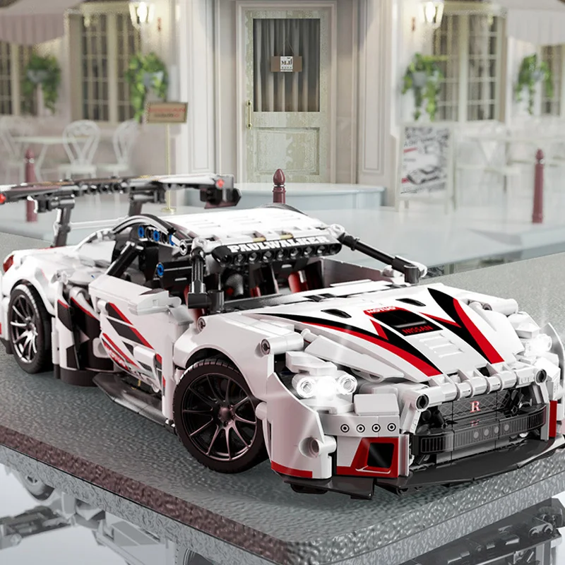 Assemble Toy 1:14 Building Blocks Compatible Concept White Sports Car Super Racing Building Blocks Brick Model 1209pcs